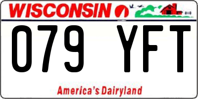 WI license plate 079YFT