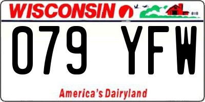 WI license plate 079YFW