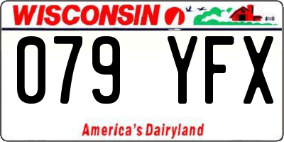 WI license plate 079YFX