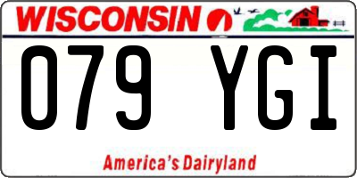 WI license plate 079YGI