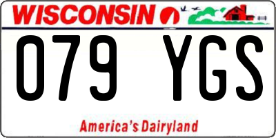 WI license plate 079YGS