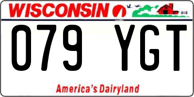 WI license plate 079YGT