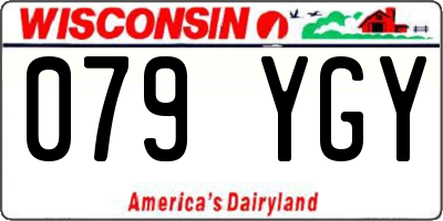 WI license plate 079YGY