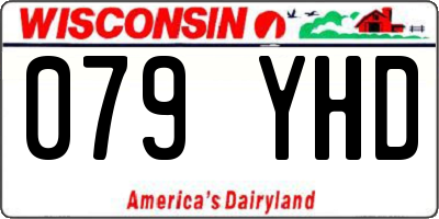 WI license plate 079YHD