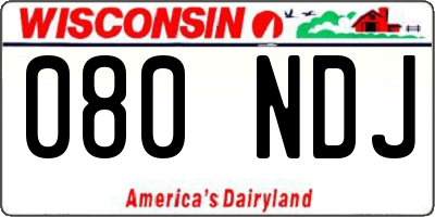 WI license plate 080NDJ