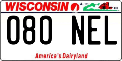 WI license plate 080NEL