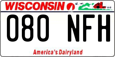 WI license plate 080NFH