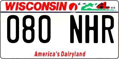 WI license plate 080NHR