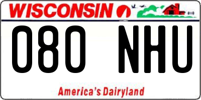 WI license plate 080NHU