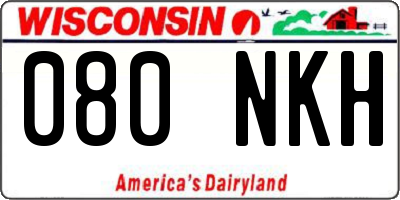 WI license plate 080NKH