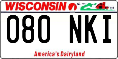 WI license plate 080NKI