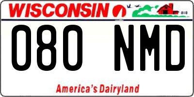 WI license plate 080NMD