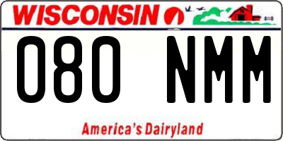 WI license plate 080NMM