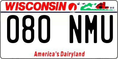 WI license plate 080NMU