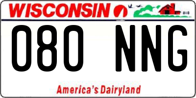 WI license plate 080NNG