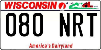 WI license plate 080NRT