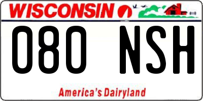 WI license plate 080NSH