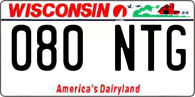 WI license plate 080NTG