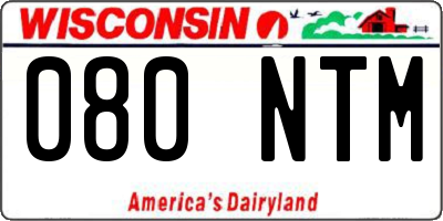 WI license plate 080NTM