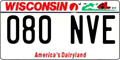 WI license plate 080NVE