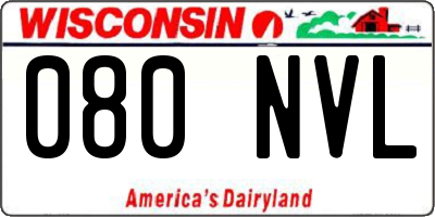 WI license plate 080NVL