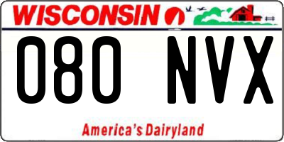 WI license plate 080NVX