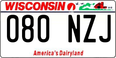 WI license plate 080NZJ