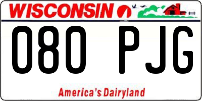 WI license plate 080PJG