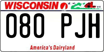 WI license plate 080PJH