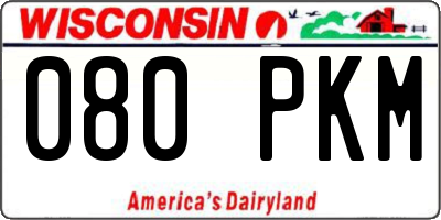 WI license plate 080PKM