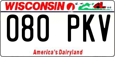 WI license plate 080PKV