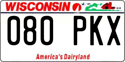 WI license plate 080PKX