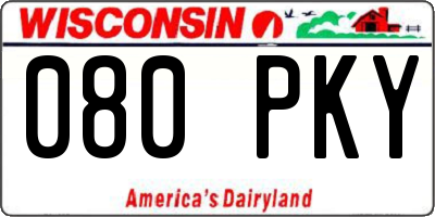 WI license plate 080PKY