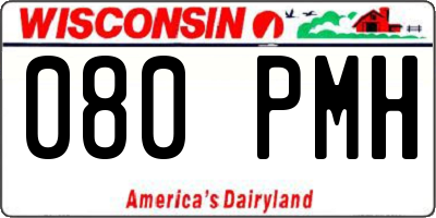 WI license plate 080PMH