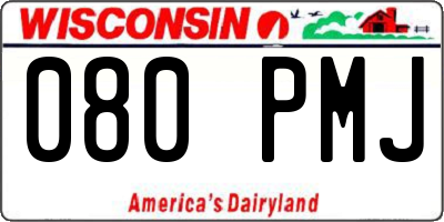 WI license plate 080PMJ