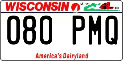 WI license plate 080PMQ