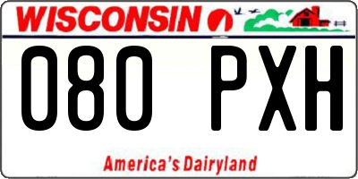 WI license plate 080PXH