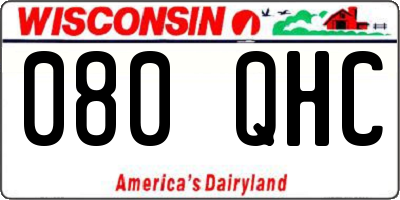 WI license plate 080QHC