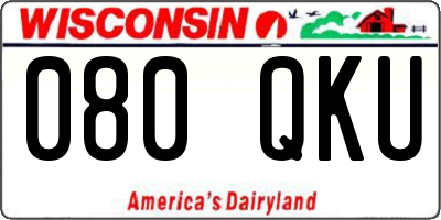 WI license plate 080QKU