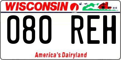 WI license plate 080REH