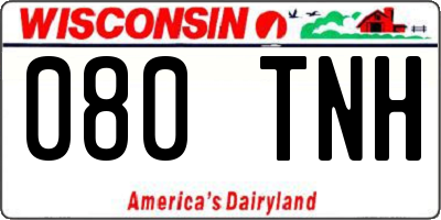 WI license plate 080TNH