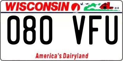 WI license plate 080VFU