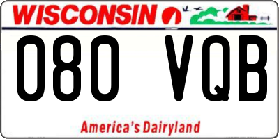 WI license plate 080VQB