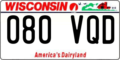 WI license plate 080VQD