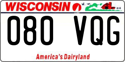 WI license plate 080VQG