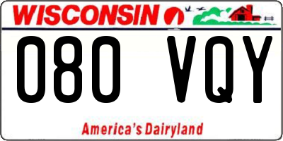 WI license plate 080VQY