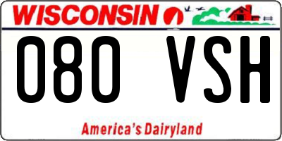 WI license plate 080VSH