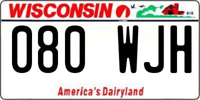 WI license plate 080WJH