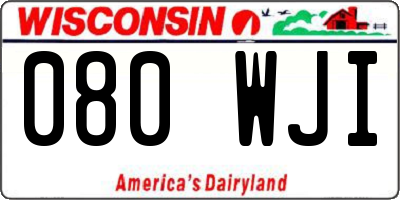 WI license plate 080WJI