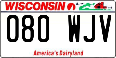 WI license plate 080WJV